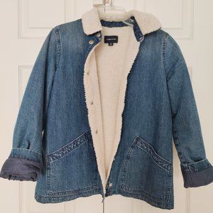 JCrew Sherpa Denim Jacket